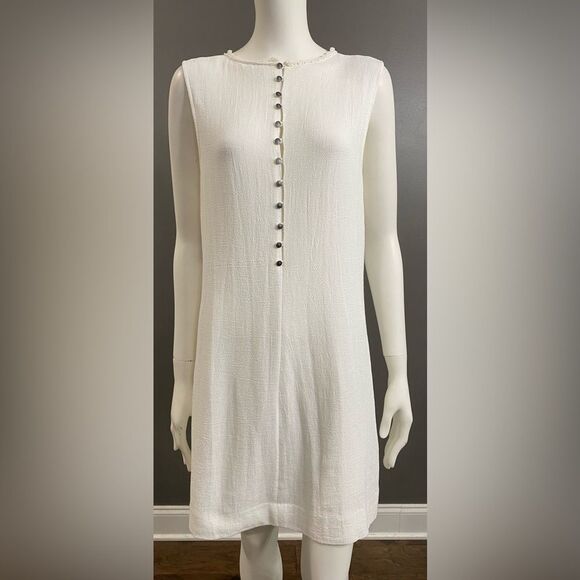 Free People Dresses & Skirts - NWT $118 Free People Ivory Button-Front Mini Dress Size Large